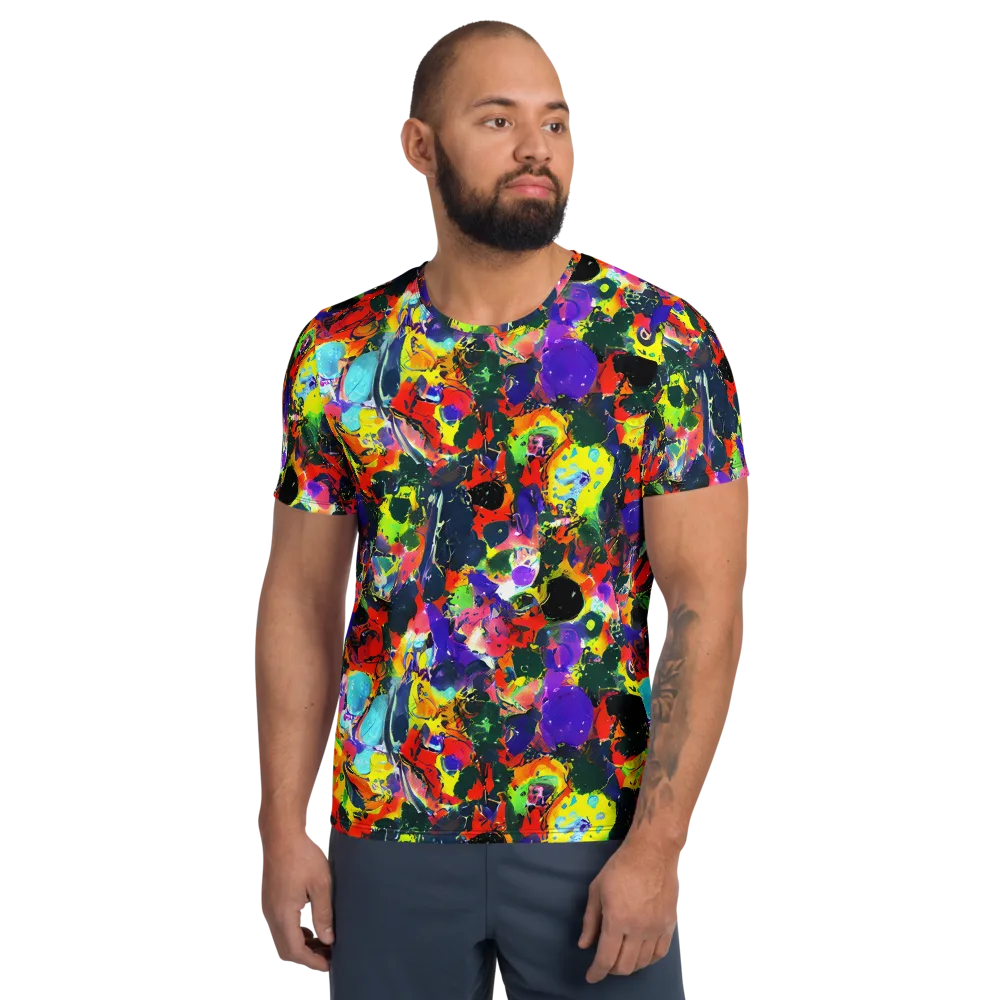 Electric Impasto on Men's Athletic T-Shirt — Front