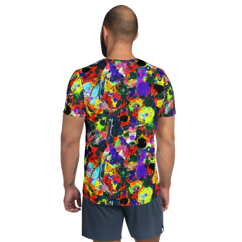 Electric Impasto on Men's Athletic T-Shirt — Back