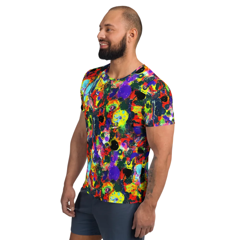 Electric Impasto on Men's Athletic T-Shirt — Left