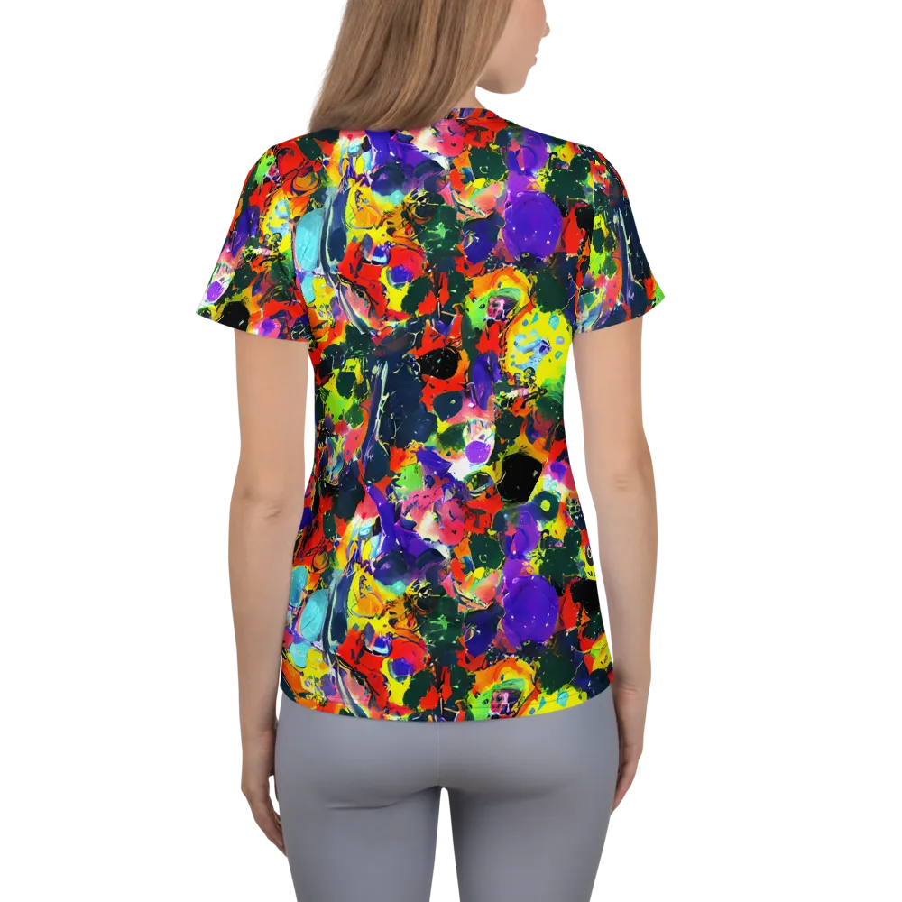 Electric Impasto on Women's Athletic T-Shirt — Back