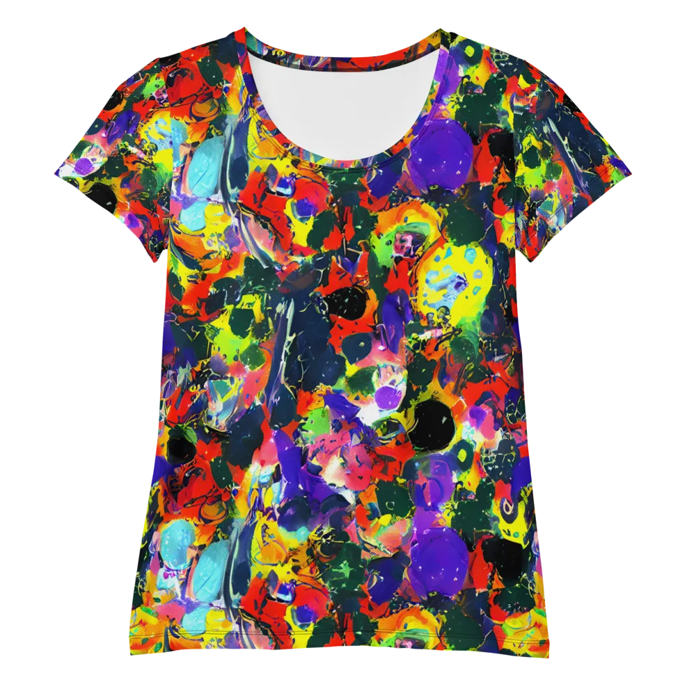 Electric Impasto on Women's Athletic T-Shirt — Front