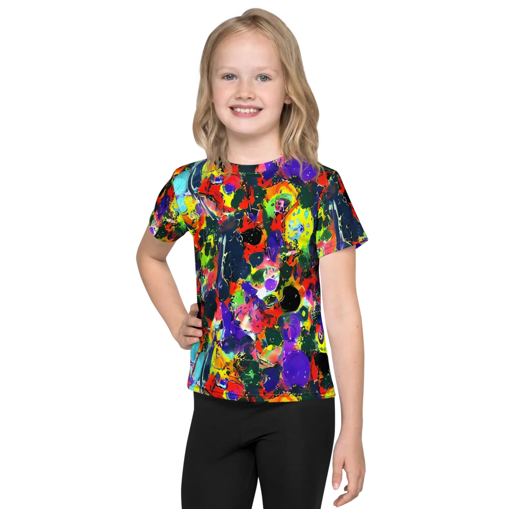 Electric Impasto on Kids Crew Neck T-Shirt — Front