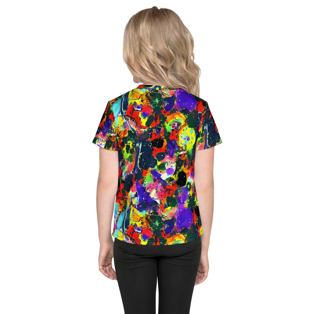 Electric Impasto on Kids Crew Neck T-Shirt — Back