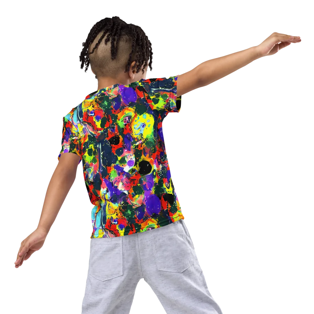 Electric Impasto on Kids Crew Neck T-Shirt — Back