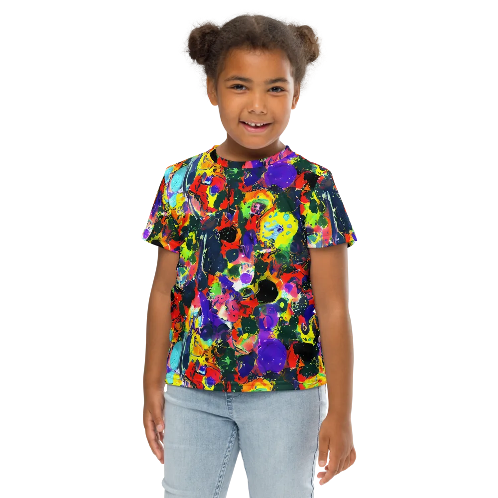 Electric Impasto on Kids Crew Neck T-Shirt — Front