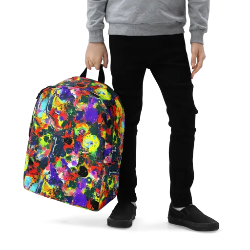 Electric Impasto on a Minimalist Backpack