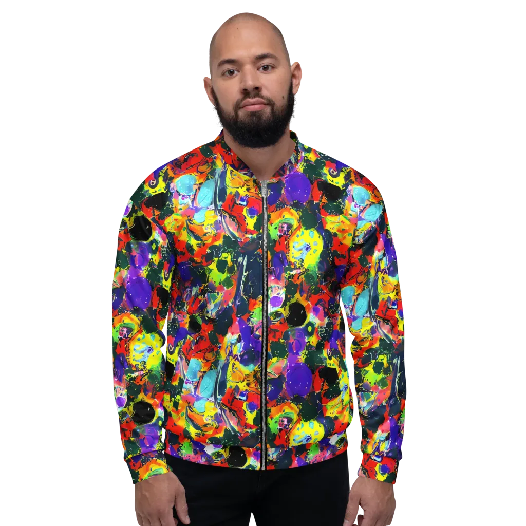 Electric Impasto on Bomber Jacket — Front