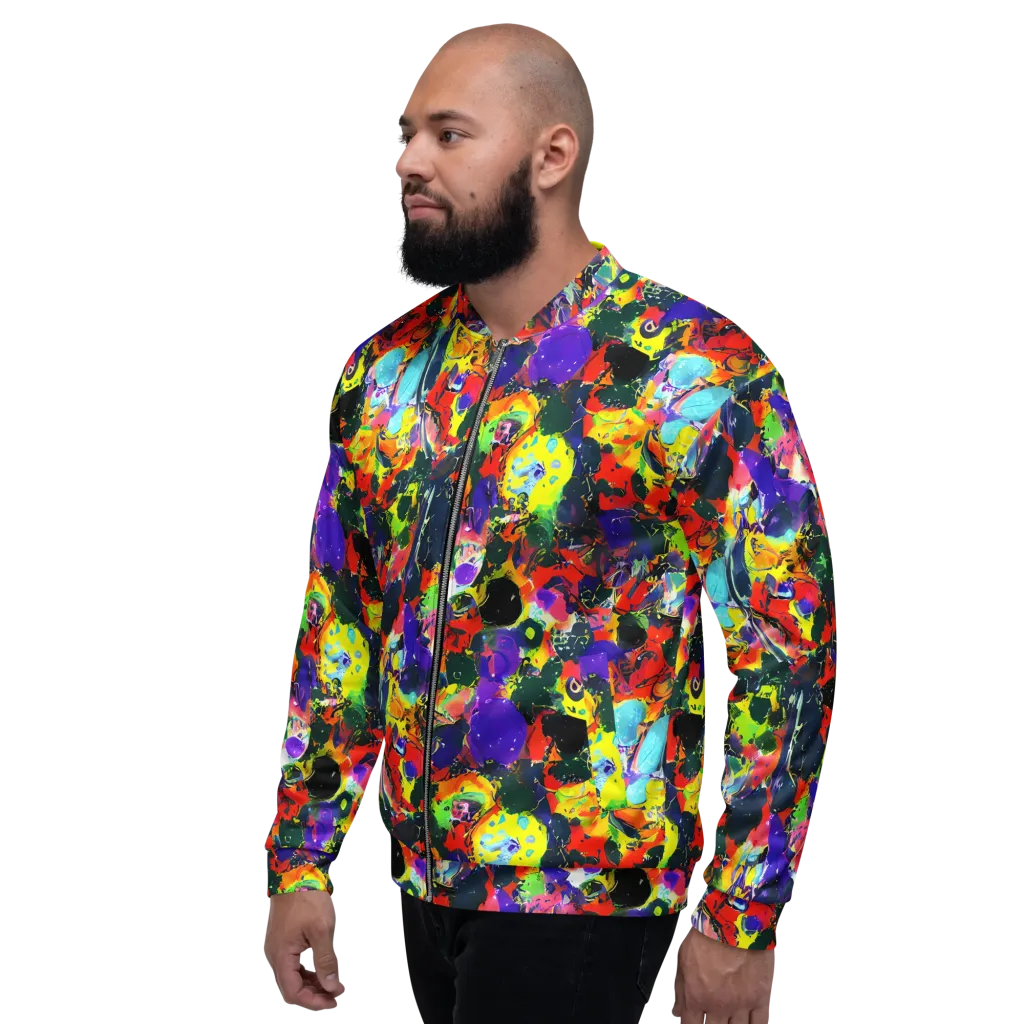 Electric Impasto on Bomber Jacket — Left