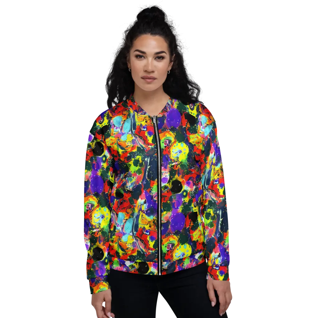 Electric Impasto on Bomber Jacket — Front