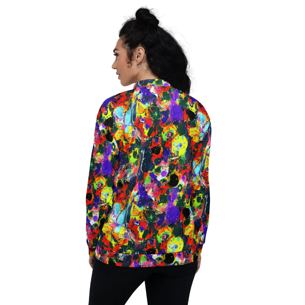 Electric Impasto on Bomber Jacket — Back