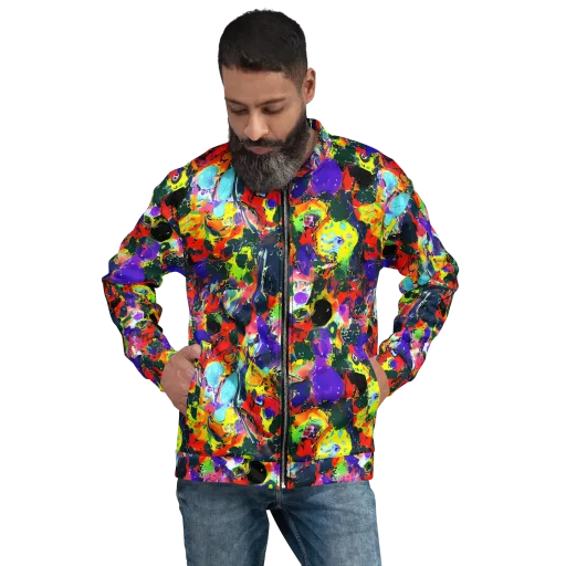Electric Impasto on a Bomber Jacket