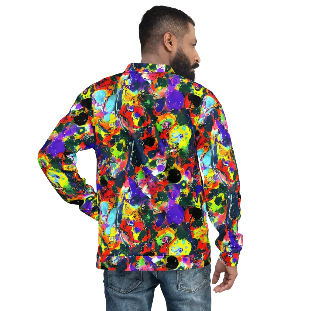 Electric Impasto on Bomber Jacket — Back