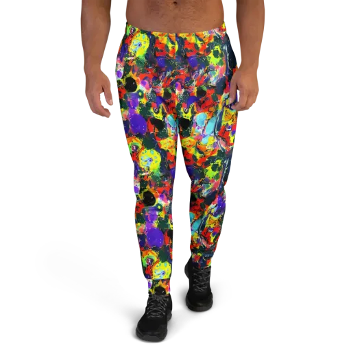 Electric Impasto on a Men's Joggers