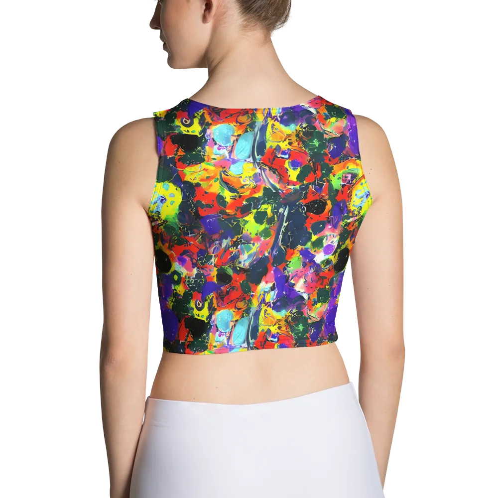 Electric Impasto on Crop Top — Back