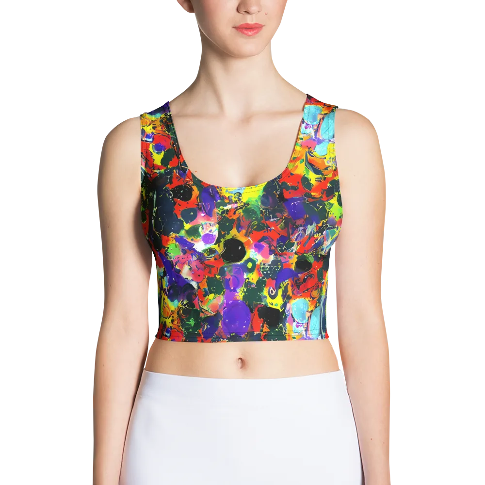 Electric Impasto on Crop Top — Front