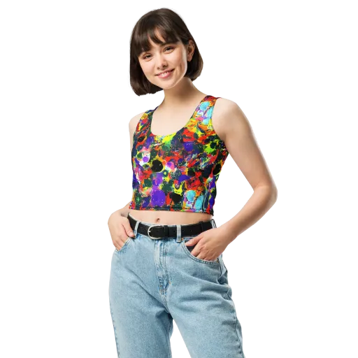 Electric Impasto on a Crop Top