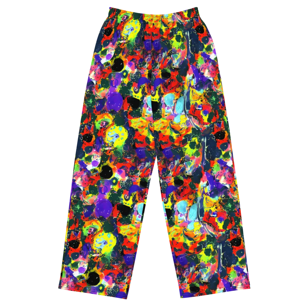 Electric Impasto on Wide-Leg Pants — Front