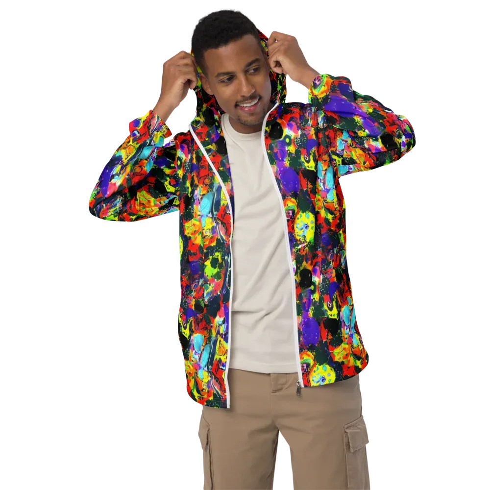 Electric Impasto on Men's Windbreaker — Front