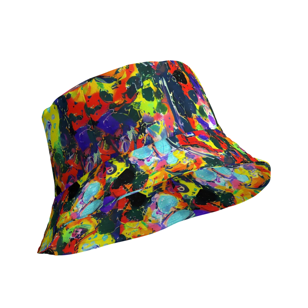 Electric Impasto on Reversible Bucket Hat — Product details Outside