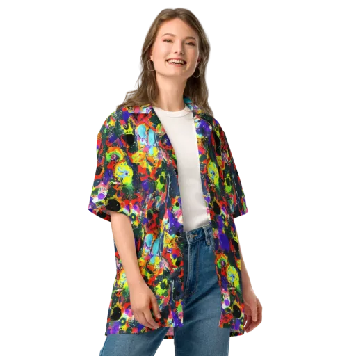 Electric Impasto on a Button Shirt