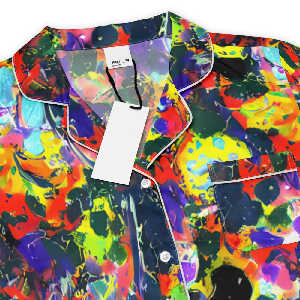 Electric Impasto on Women's Short Sleeve Pajama Top — Product details