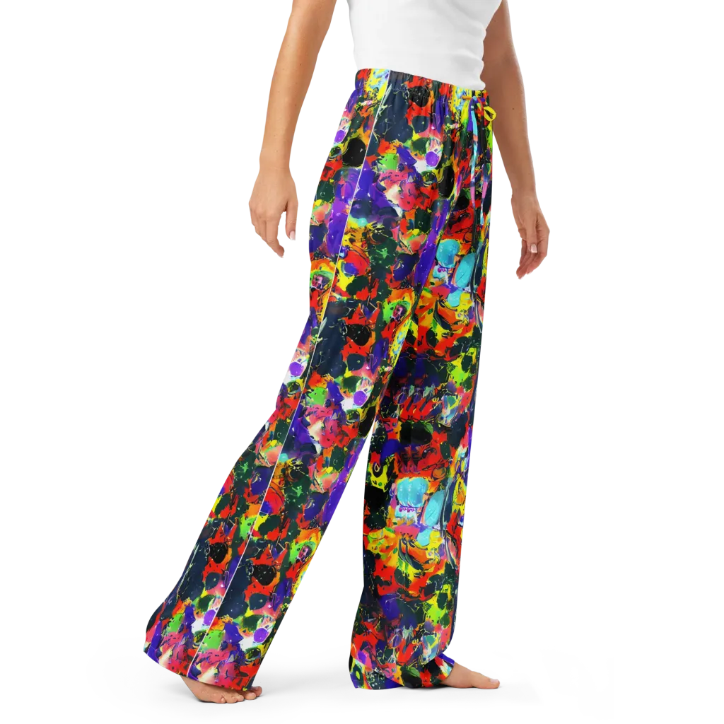 Electric Impasto on Women's Pajama Pants — Right Front