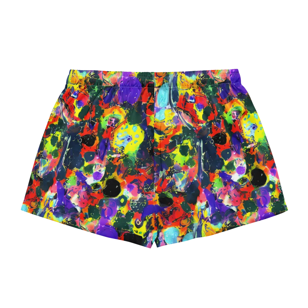 Electric Impasto on Women's Pajama Shorts — Back