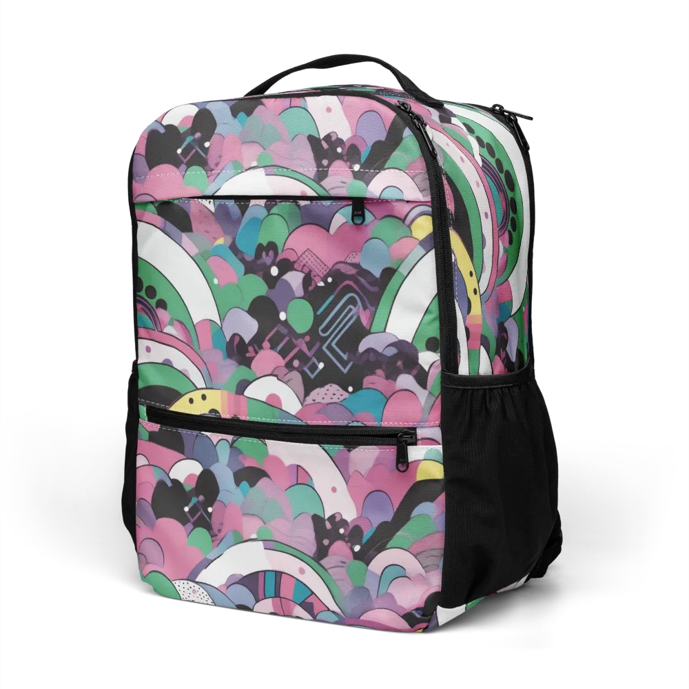 Neon Cloudwork on Utility Backpack — Left Front