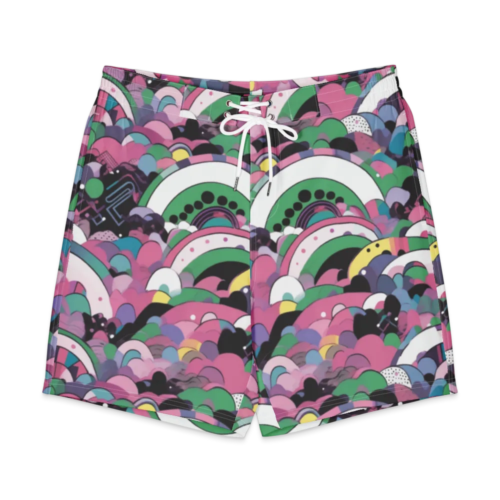 Neon Cloudwork on Men's Board Shorts — Front