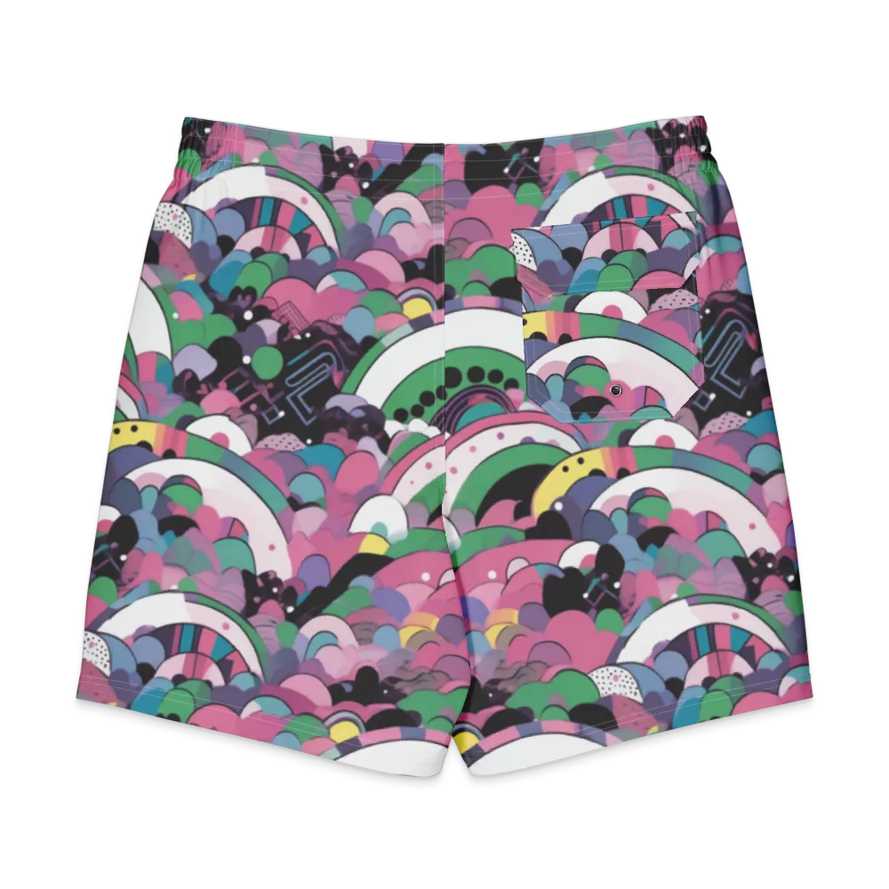 Neon Cloudwork on Men's Board Shorts — Back