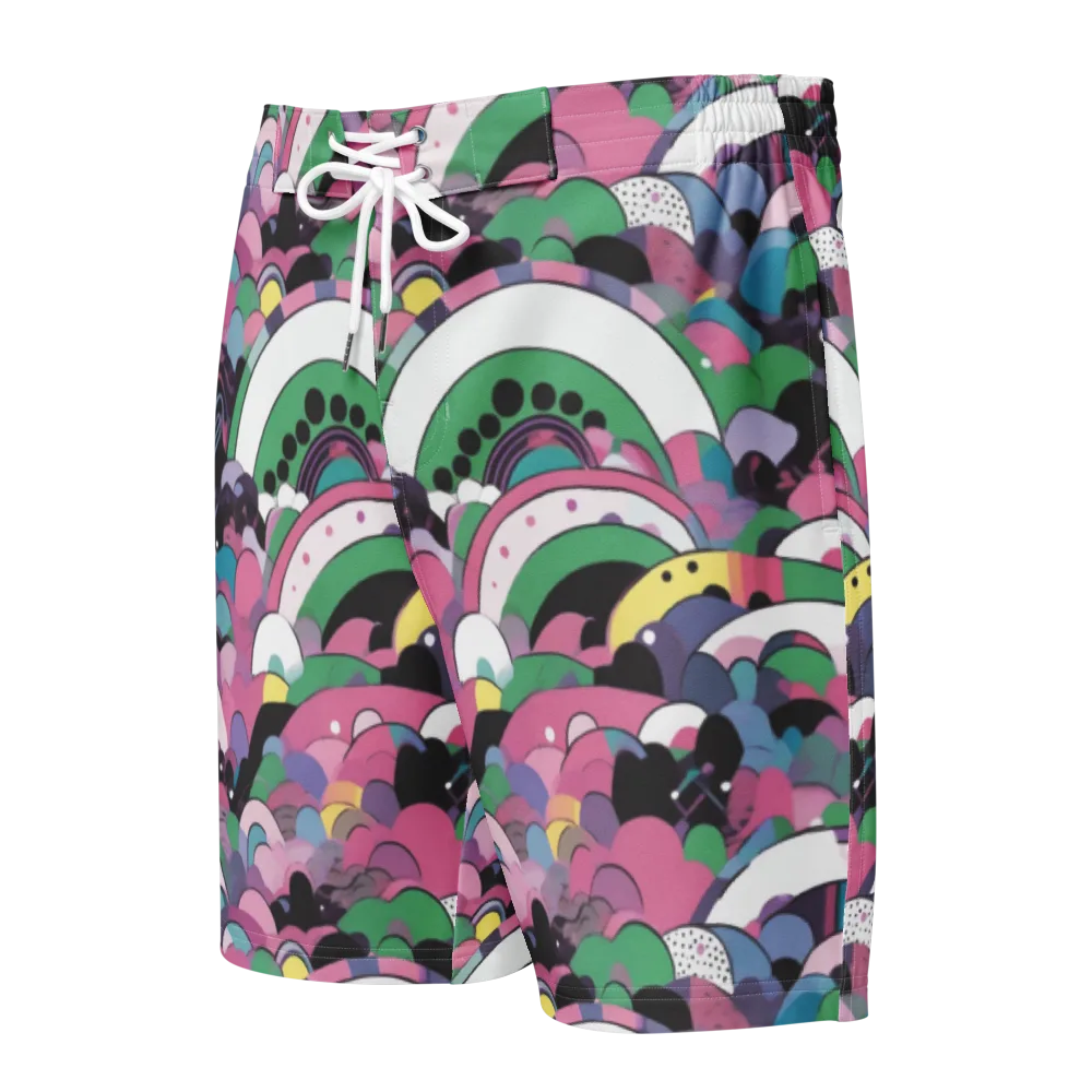 Neon Cloudwork on Men's Board Shorts — Front