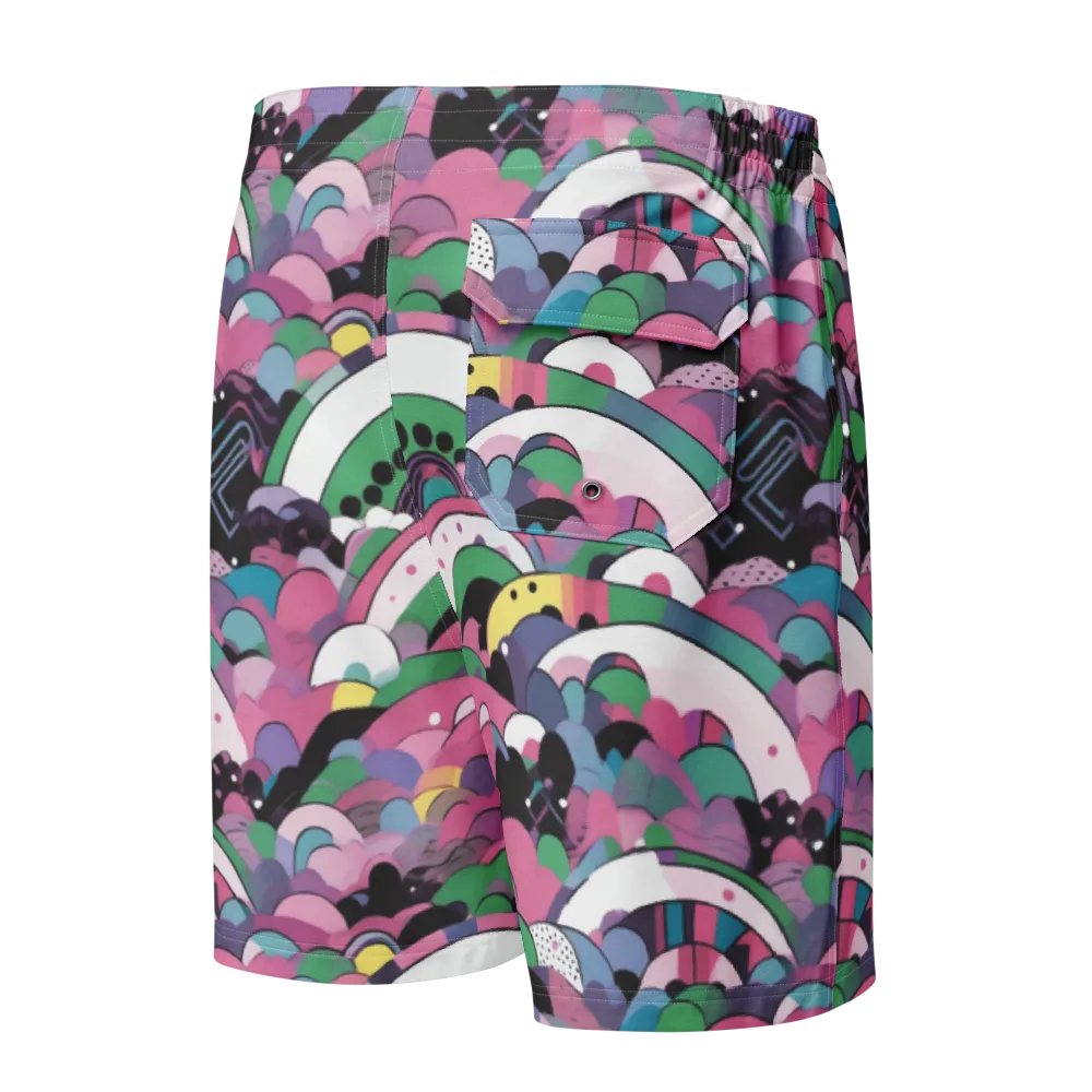Neon Cloudwork on Men's Board Shorts — Back