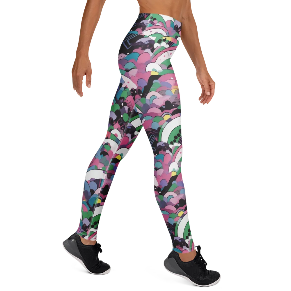 Neon Cloudwork on Yoga Leggings — Right