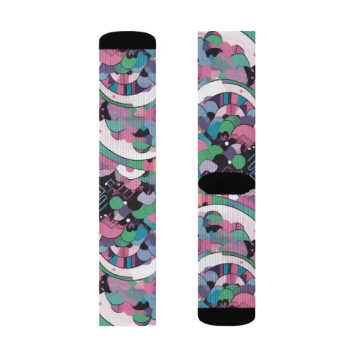 Neon Cloudwork on a Socks