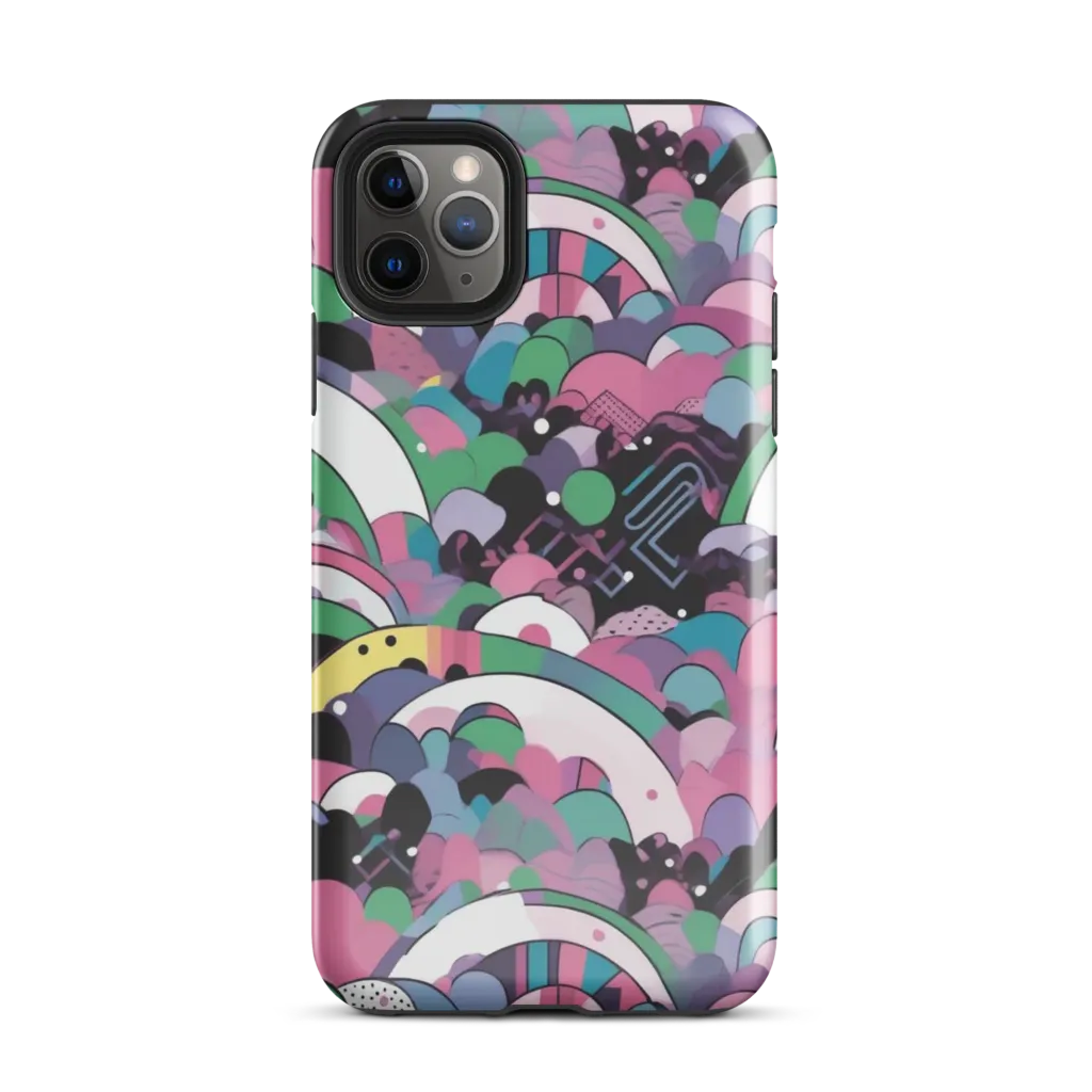 Neon Cloudwork on Tough Case for iPhone® — Front