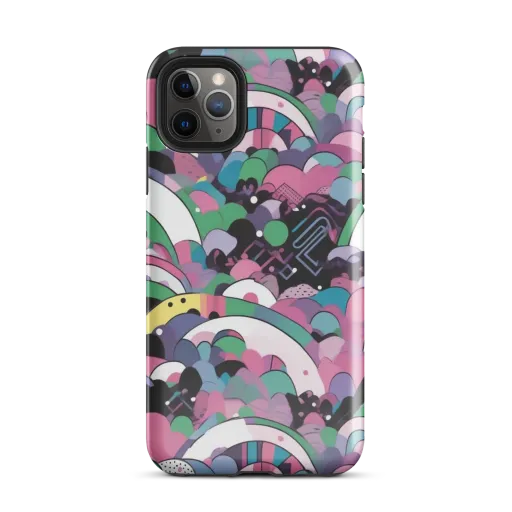 Neon Cloudwork on a Tough Case for iPhone®
