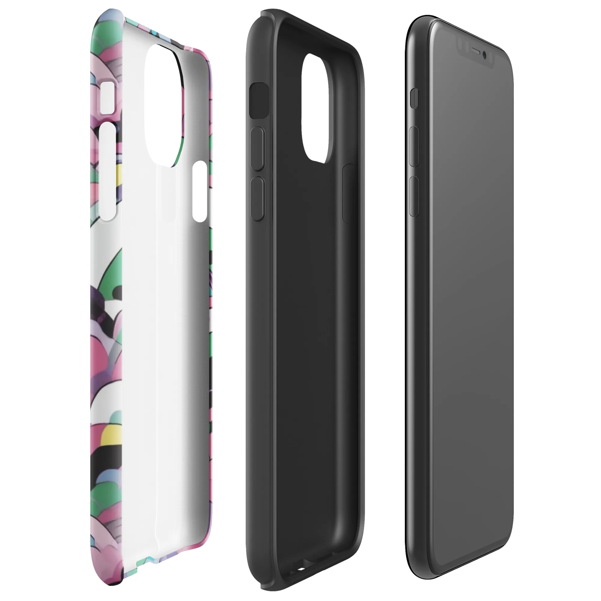 Neon Cloudwork on Tough Case for iPhone® — Right