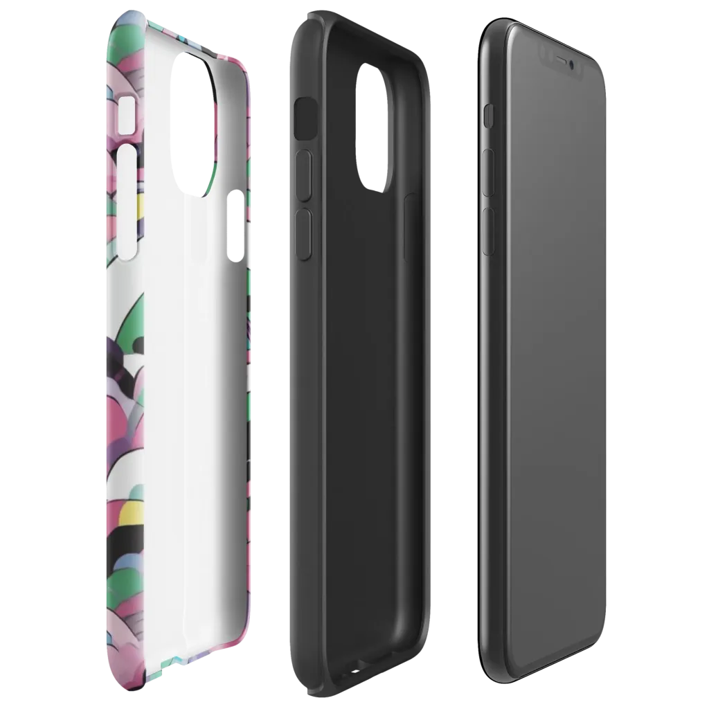 Neon Cloudwork on Tough Case for iPhone® — Right