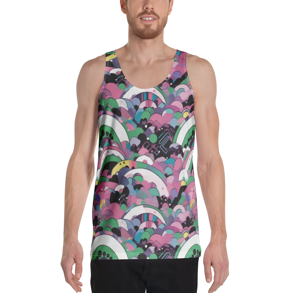 Neon Cloudwork on Men's Tank Top — Front