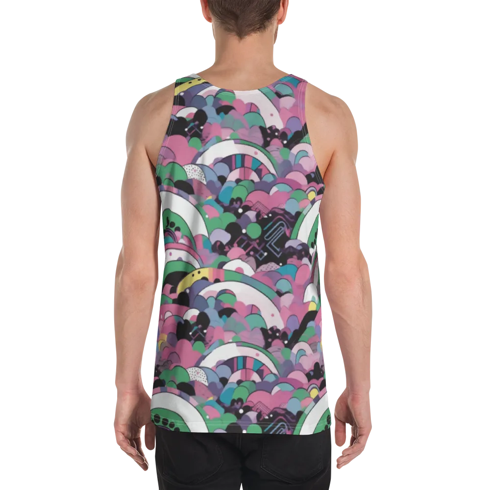 Neon Cloudwork on Men's Tank Top — Back