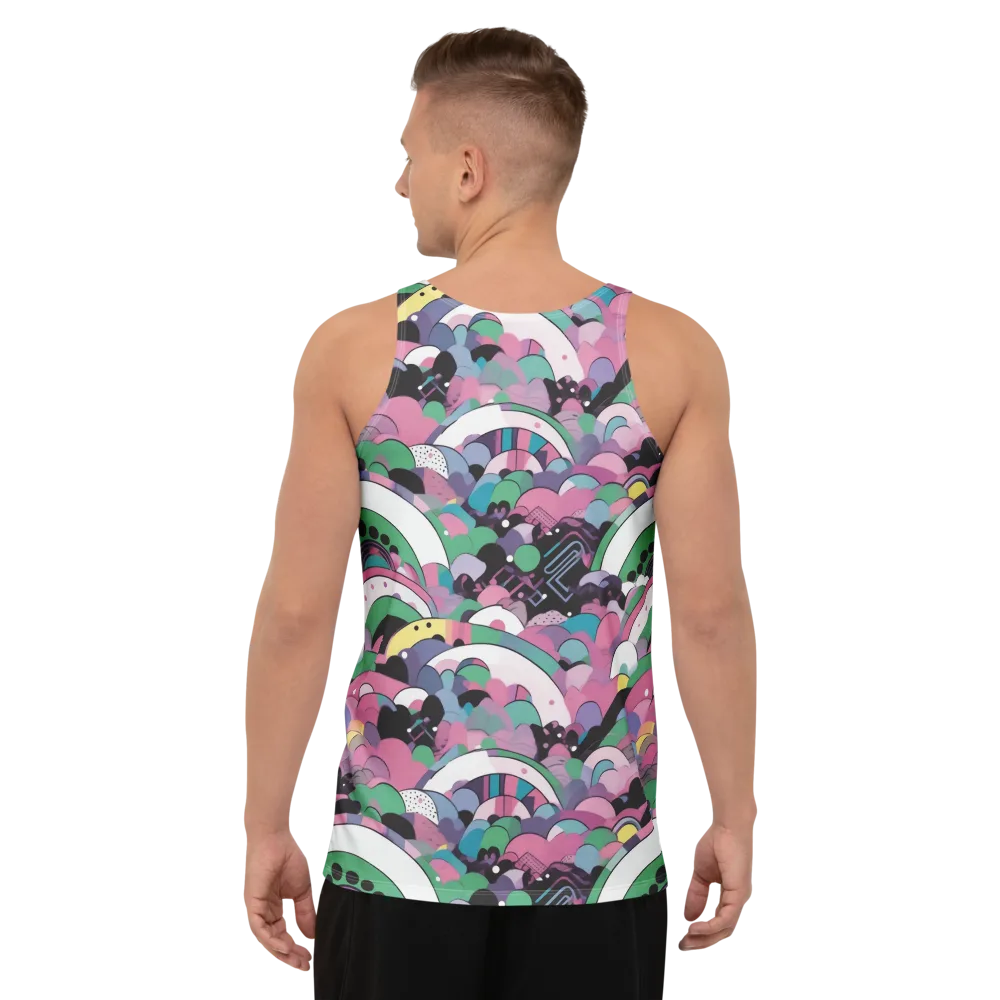 Neon Cloudwork on Men's Tank Top — Back