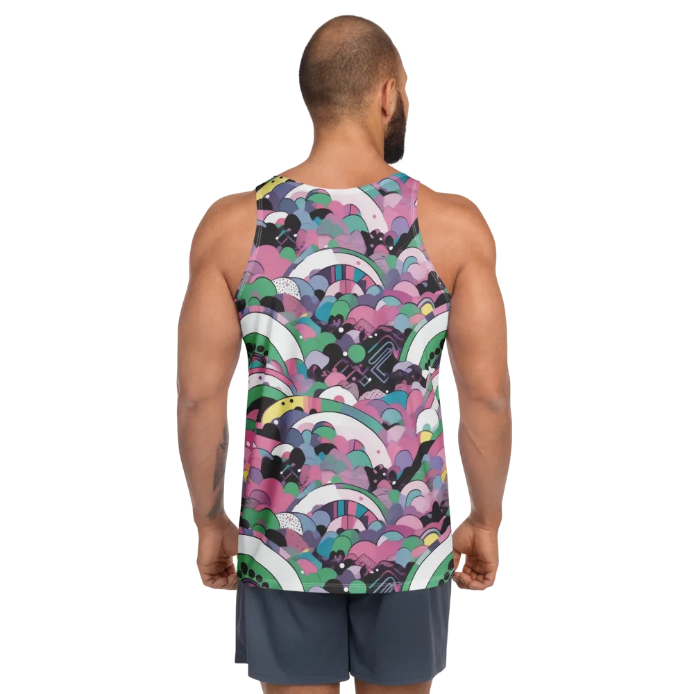 Neon Cloudwork on Men's Tank Top — Back
