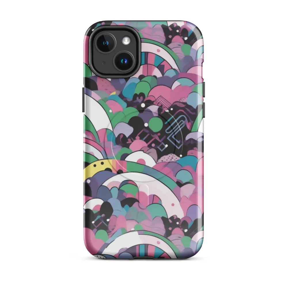 Neon Cloudwork on MagSafe Tough Case for iPhone® — Front