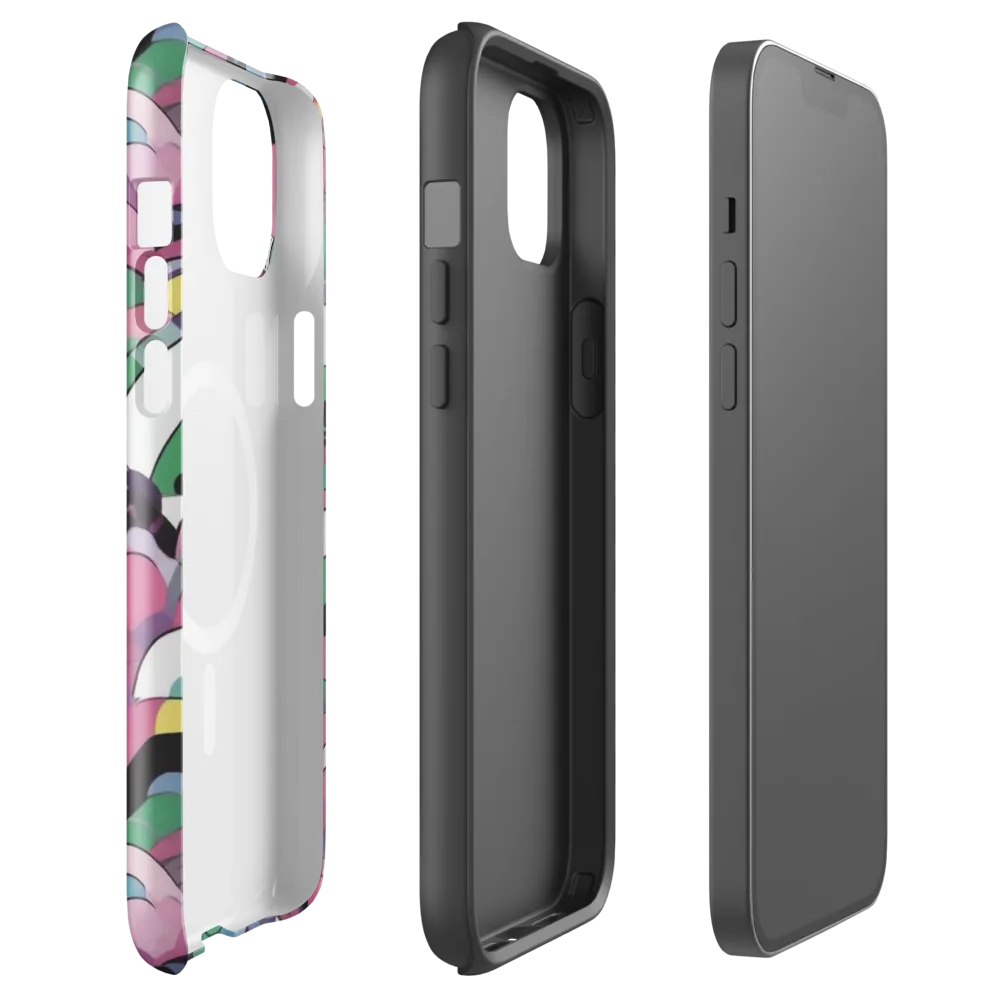 Neon Cloudwork on MagSafe Tough Case for iPhone® — Front
