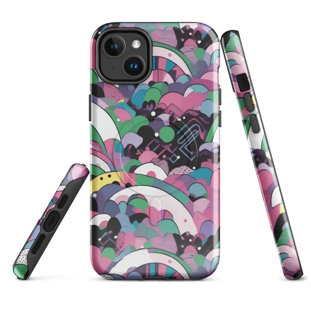 Neon Cloudwork on MagSafe Tough Case for iPhone® — Front