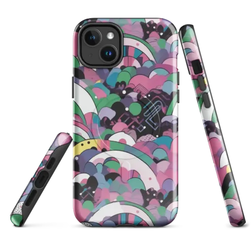Neon Cloudwork on a MagSafe Tough Case for iPhone®