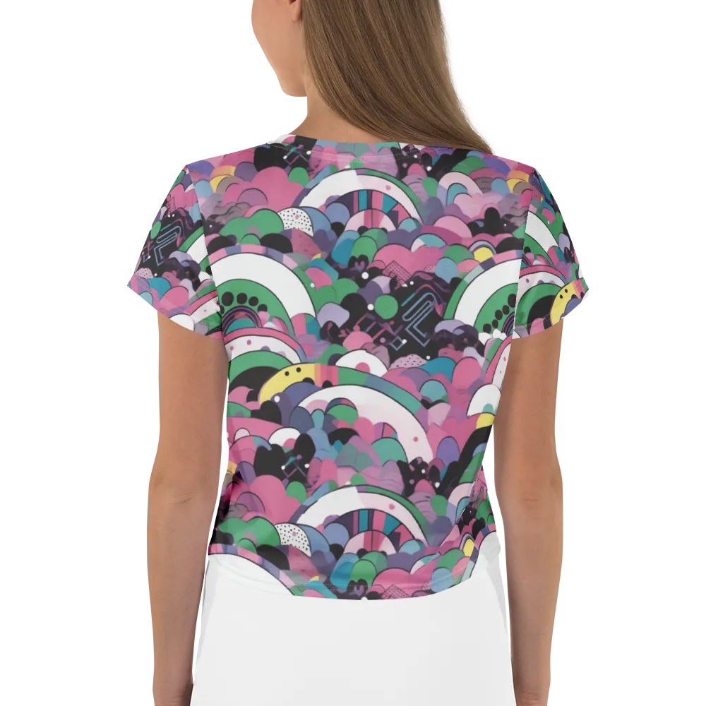 Neon Cloudwork on Crop Tee — Back