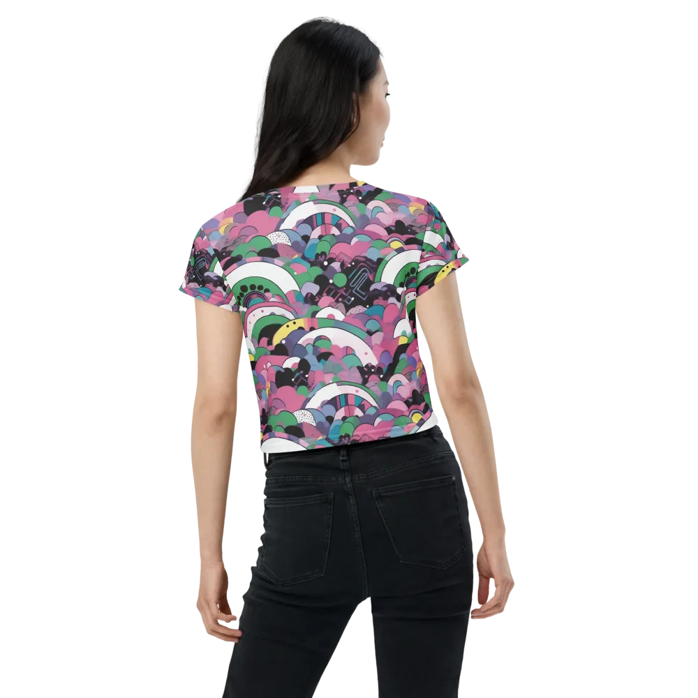Neon Cloudwork on Crop Tee — Back