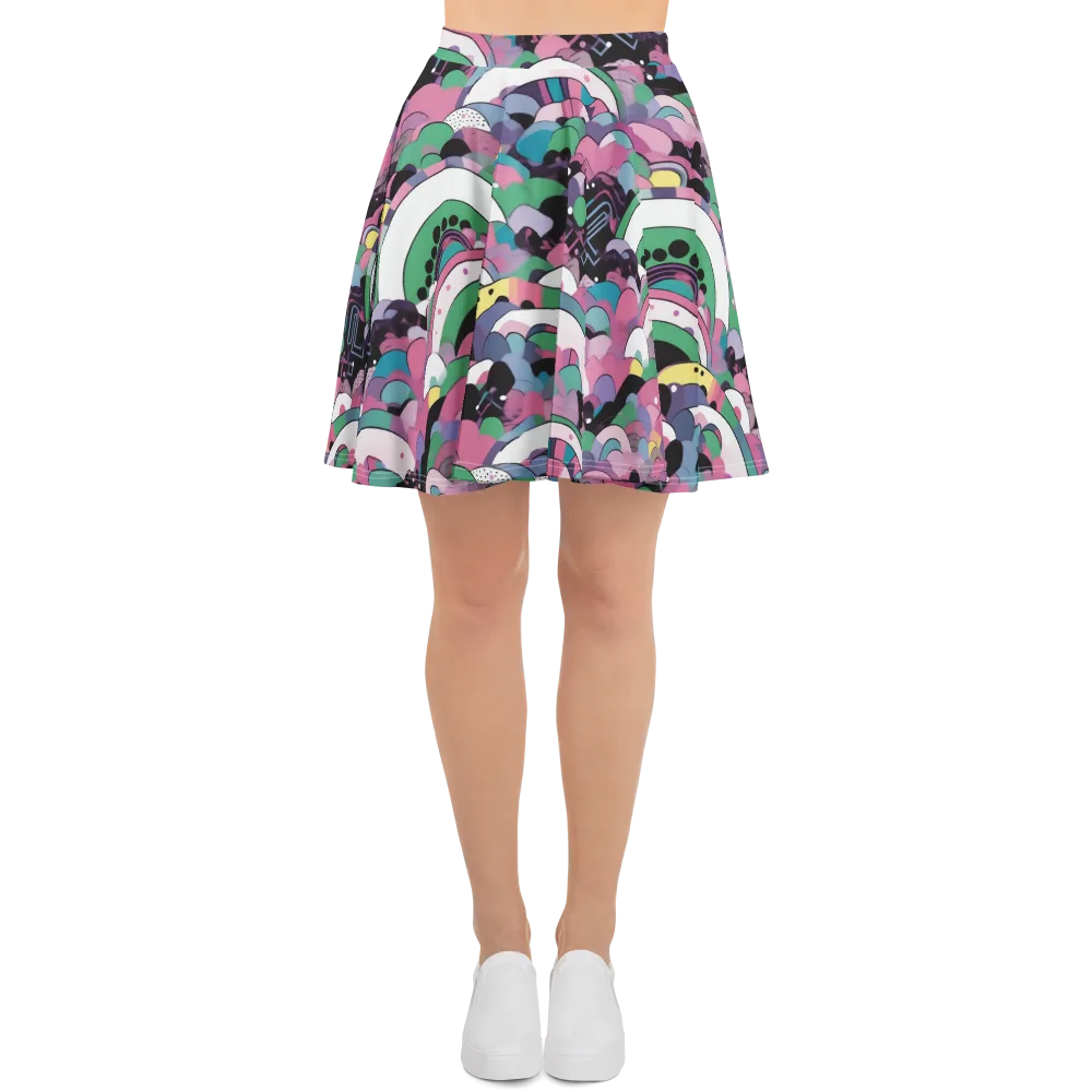 Neon Cloudwork on Skater Skirt — Front