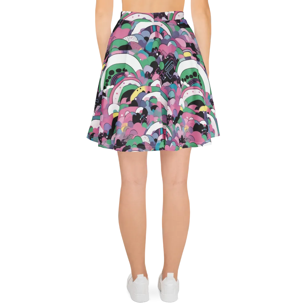 Neon Cloudwork on Skater Skirt — Back